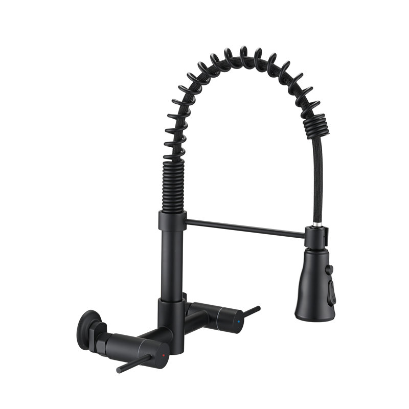 Robinet de cuisine rétractable Rainlex, Noir mat