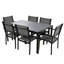 Ensemble de table et chaises d'extérieur en acier de haute qualité, convenant au patio, au balcon et à la cour.-59357014