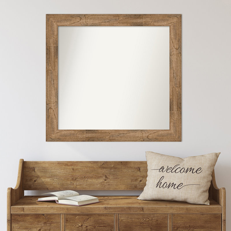 Timmy Solid Wood Wall Mirror, Rectangle, 31.5" x 33.5"