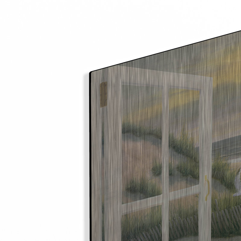 «Morning Meditation with Windows» par Diane Romanello, art mural en métal, H 24 po x l 36 po
