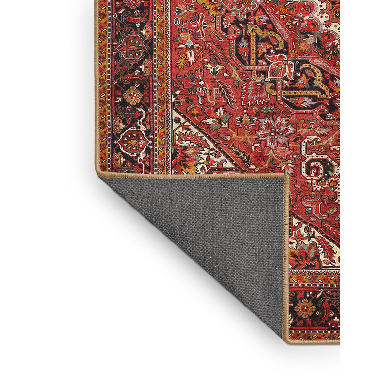 Tapis oriental brun / rouge Atlas, Rectangle 5 pi x 8 pi