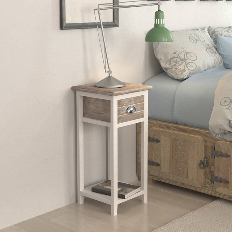 Ridenhour 30 cm W Bedside Table, Brown
