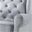 Chaise pivotante grise avec fauteuil oscillant