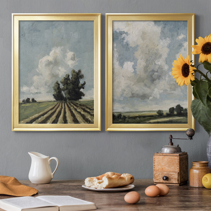 Copse of Trees, reproduction encadrée de qualité supérieure - prête à être accrochée, Cadre doré