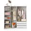 Armoire de rangement sans porte avec tablettes et 3 tiroirs-1355821948