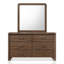Ensemble commode et miroir 6 pièces 2 tiroirs Elena