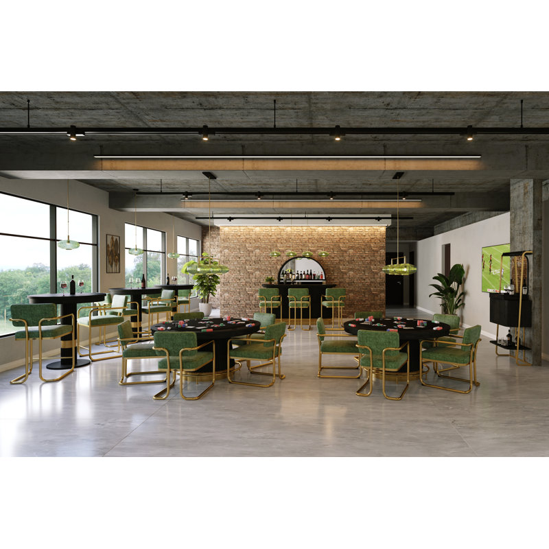 Luminaire pour table de billard 66 po Prohibition, Vert, Laiton