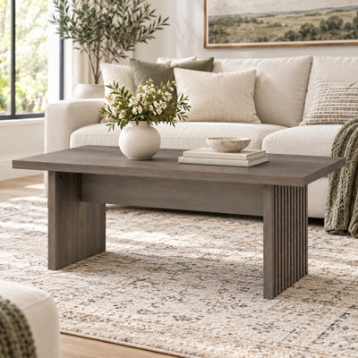 Aust 43.3" W Coffee Table with Fluted Legs