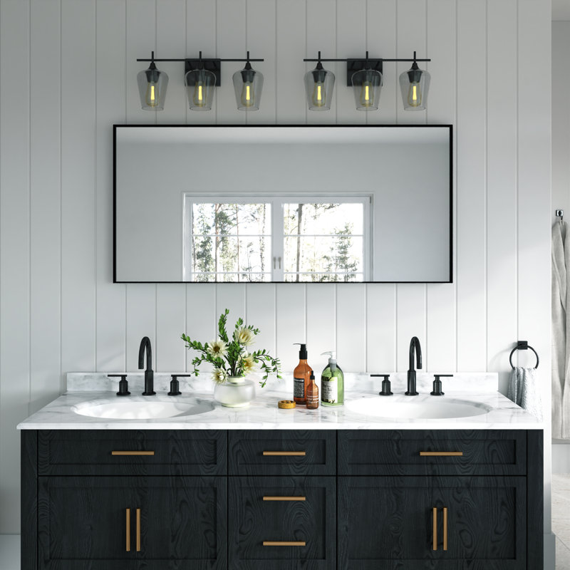 Miroir mural Earsell, Noir, 60 po x 28 po