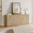 67" Fluted Sideboard Buffet Cabinet With Storage, Large Buffet Cabinet With 6 Doors For Kitchen And Living Room-1667110158