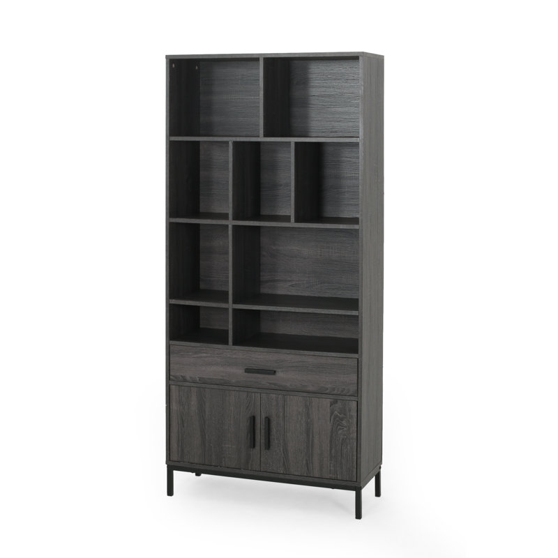 Inoue Storage Bookcase, Dark Grey