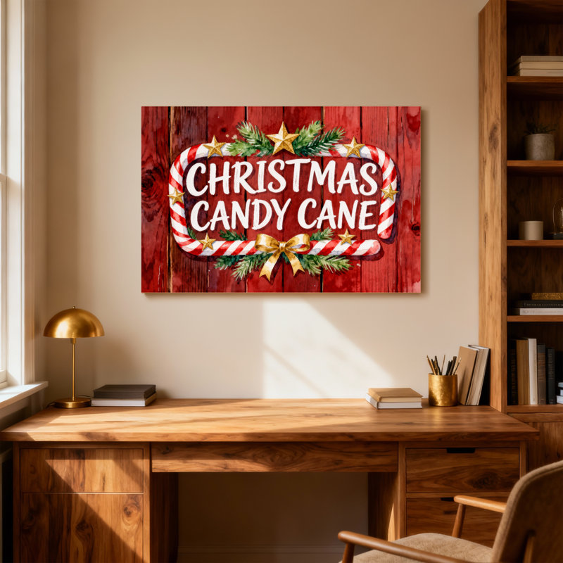 Christmas Christmas Candy Cane Sign Pattern Print
