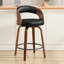 Tabouret de comptoir pivotant confortable avec pieds en bois massif durable-120285790-120285792