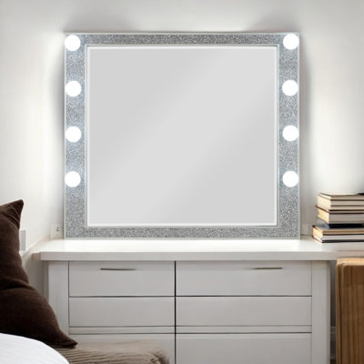Miroir Sliverfluff avec finition champagne et lumière