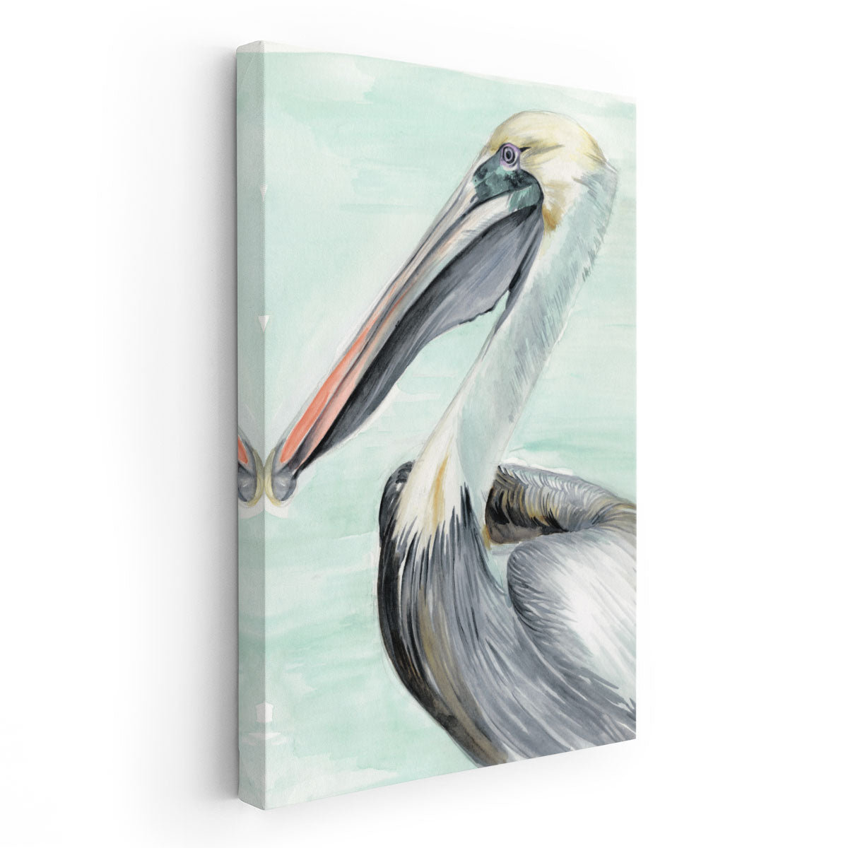 Beachcrest Home™ Turquoise Pelican II - Canvas Print Wall Art | Wayfair