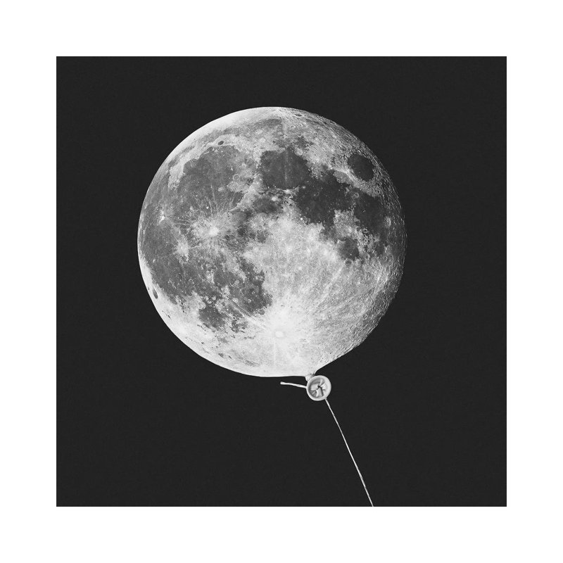 Moonballoon 1 Piece Wall Art on Canvas, 45.72 cm H x 45.72 cm W x 1.91 cm D, Canvas