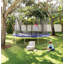 Trampoline de jardin ovale 17 pi avec enclos Skywalker Trampolines - bleu-5861380
