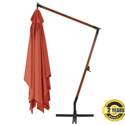 Harmoni 400 cm W X 300 cm D Rectangular Tilt Cantilever Parasol with Crank Lift