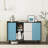 Storage Cabinet With Doors And 2 Drawers With Unique Panel Styling, Modern Coffee Bar Cabinet, Accent Cabinet-506558568