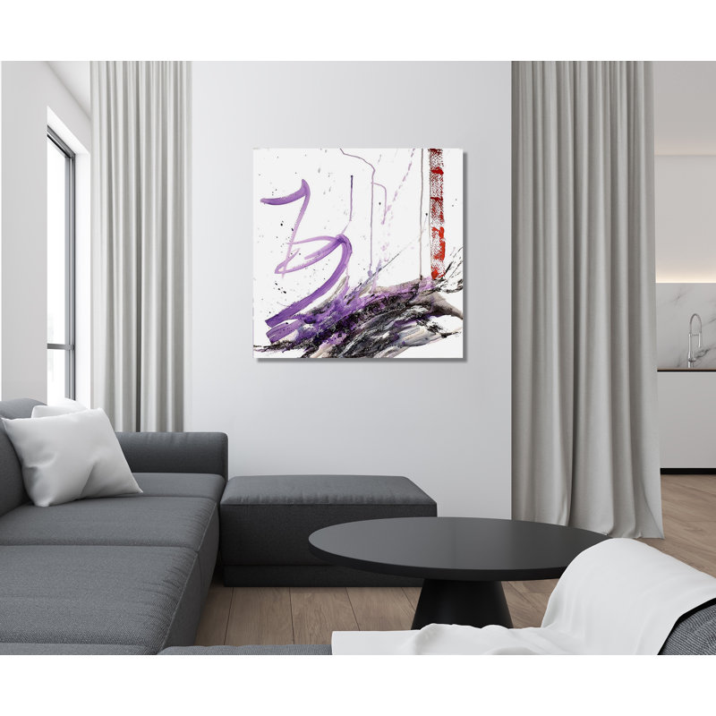Purple Black III By John Beard - Gallery Wrapped Canvas Print Print by John Beard, 36" H x 36" W x 1.5" D, Unframed