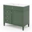 Meuble-lavabo moderne 36 po avec lavabo supérieur 36 po et 2 tiroirs-102493591