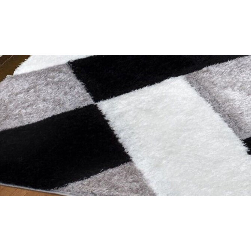 Tuttle Chequered Shag Indoor / Outdoor Area Rug, Rectangle 120 x 170cm