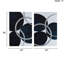 Décoration murale contemporaine contemporaine - Cercle bleu marine, argent 2 24 x 36