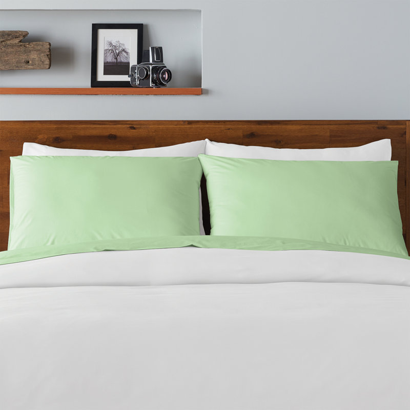 Olive Cotton Sateen Standard/Queen Pillowcase Set