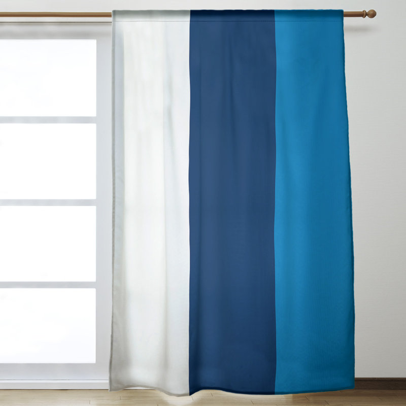 Mississippi Rebellion Sateen Room Darkening Curtain Single Panel, Navy/Blue