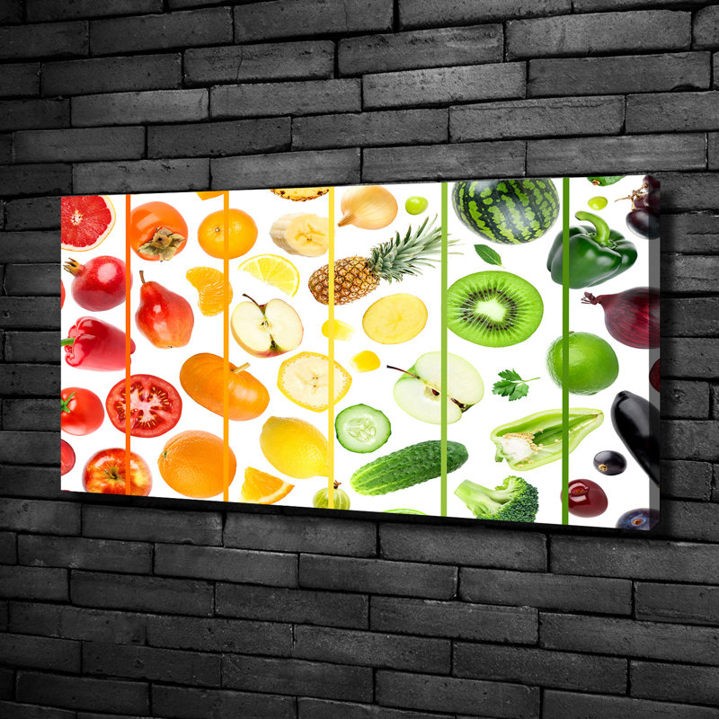Fruits And Vegetables - Wrapped Canvas Print
