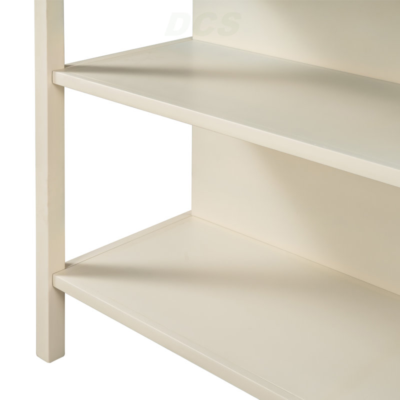Ensemble d'îlot de cuisine 3 pièces 45 po avec 2 sièges, ensemble de table de salle à manger en bois d'hévéa avec 2 tablettes ouvertes pour petits espaces, noyer + blanc crème, îlot de cuisine