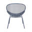 Fauteuil en fer forgé bleu marine Hauteur, 24,23, 25,63, fer bleu marine, conception relaxante, hauteur 34, 24,8, 25,5