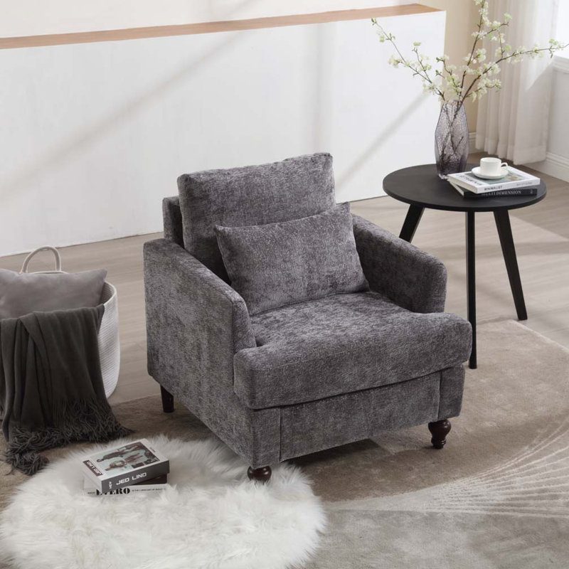 Fauteuil Chenille, Gris