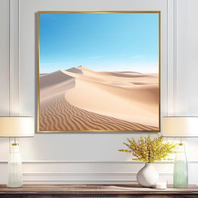 Ciel bleu au-dessus des dunes du désert - décoration murale désert