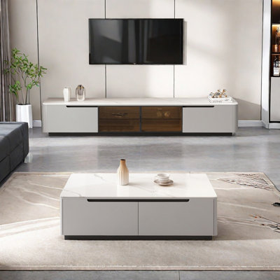 Table basse et meuble télé de style luxueux