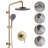 Cascade 10" Solid Brass Exposed Round Shower Combo Set With Pressured Balanced Valve-81655762