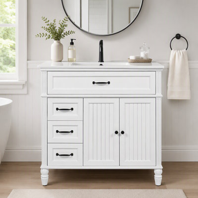Meuble-lavabo 36 po avec lavabo et charme rétro 36 po