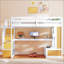 Lit mezzanine double avec bureau et tablettes-2062111712