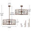 Lustre tambour en bronze 6 lumières Phillipston