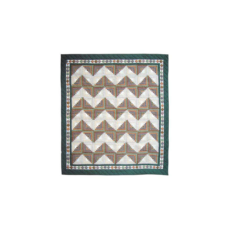 Rustic Cotton Geometric Shapes Quilt, Twin Quilt