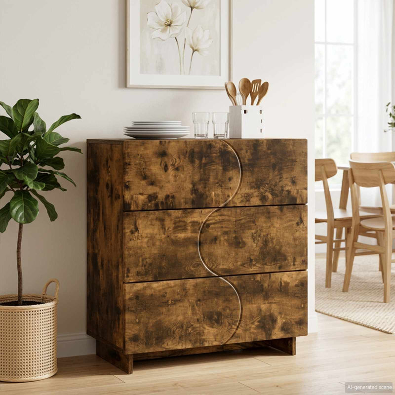 70 cm W Sideboard, Smoked Oak