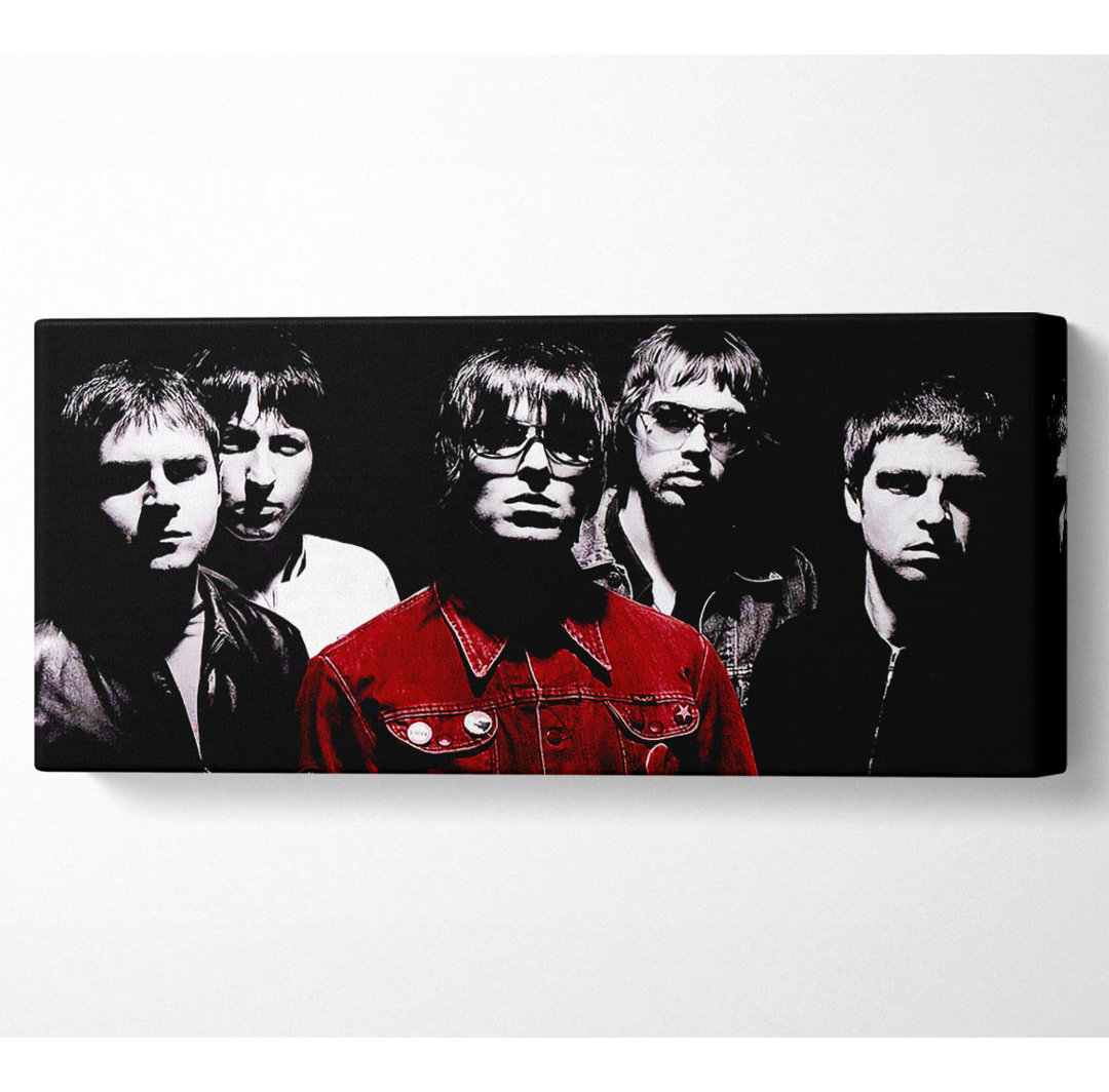 Oasis Liam Red Coat B N W - Kunstdrucke auf Leinwand