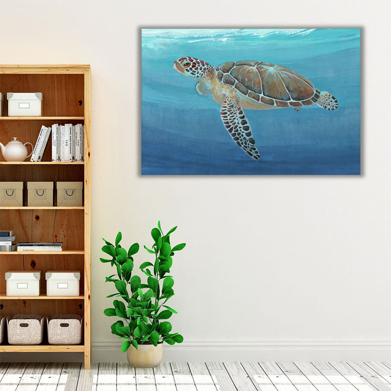 «Ocean Sea Turtle II», reproduction d'art sur toile, H 20 po x l 30 po