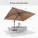 Gertha 9' x 12' Rectangular Double Top Cantilever Tilting Umbrella with Base and 360° Rotation