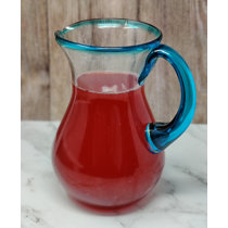 2.5 Liter Glass Pitcher with Lid, 3/5 Gallon Ice Tea Pitchers, 2.6 Quart  Glass Water Jug/Carafe with Handle for Boiling Liquid, Hot/Cold Tea, Juice.