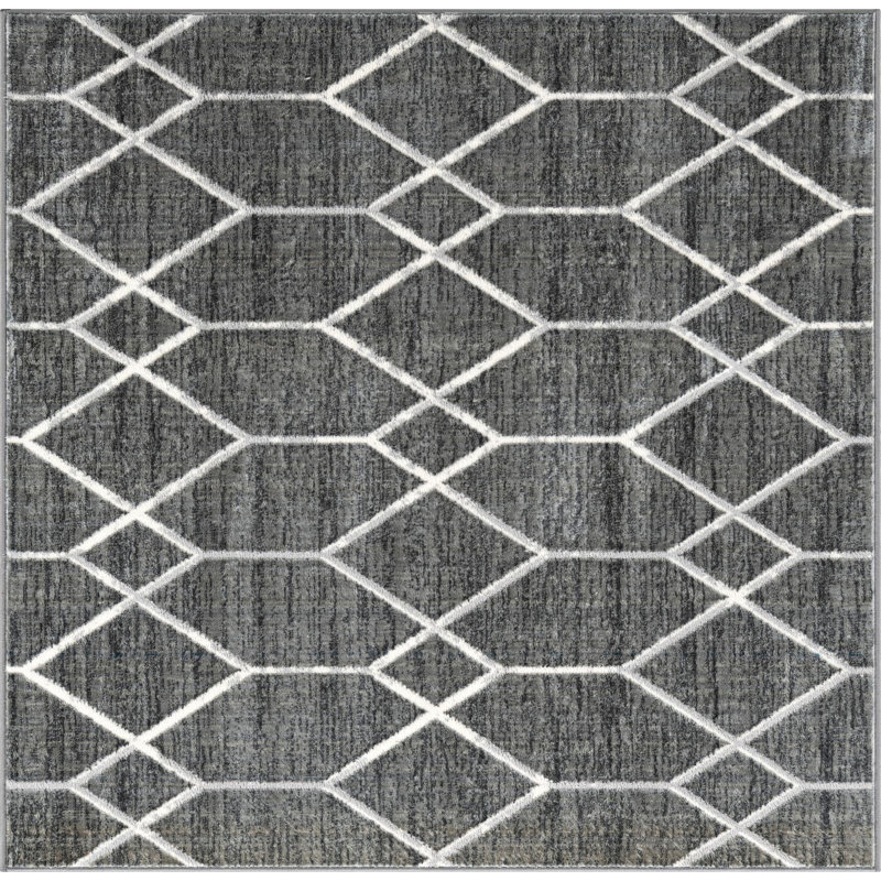 Eshin Abstract Indoor Rug, Square 5'3"