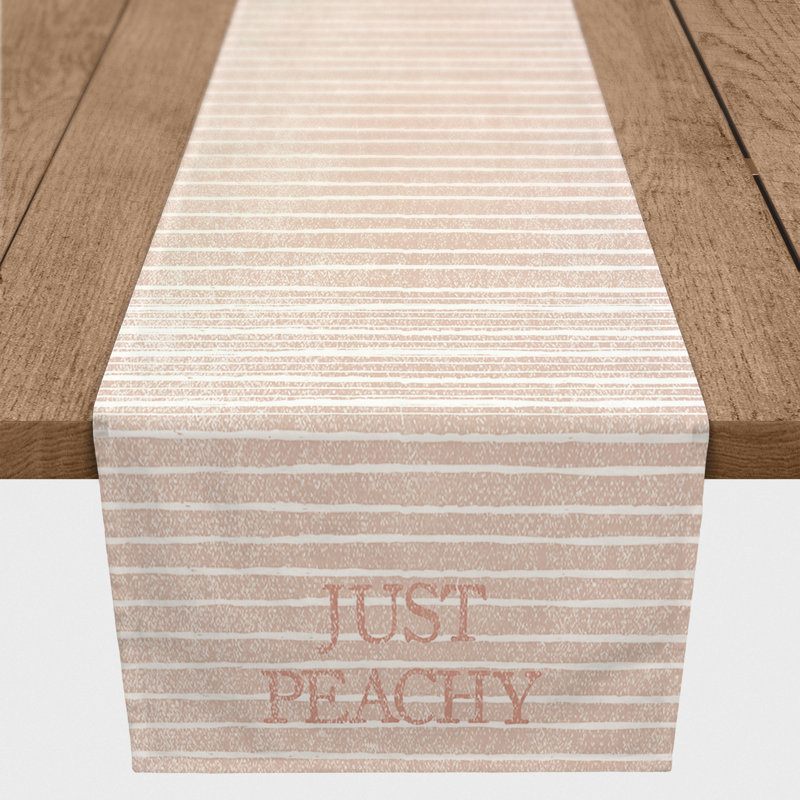 Ceyda Rectangle Striped Polyester Table Runner, 90" x 16"