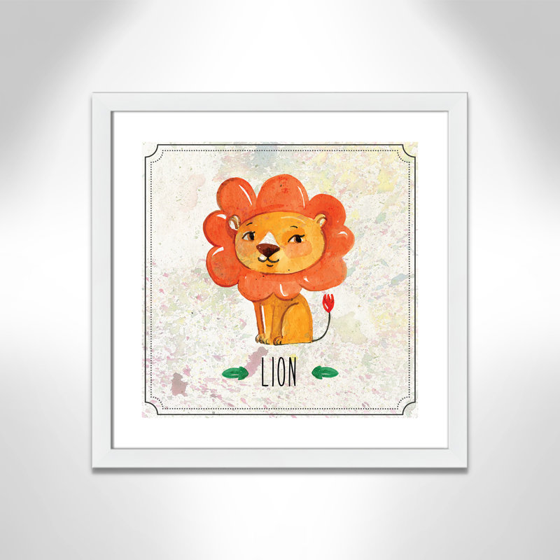 Impression sur papier Jungle Day 1 ', Encadré plat blanc, H 22,5 po x l 22,5 po x P 0,6 po