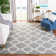 Rodgers Hand Woven Flat Weave Wool/Cotton Geometric Rug in Gray/Ivory