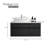 Chelce 32" Modern Black Wood Grain Wall Mounted Bathroom Single Vanity Set